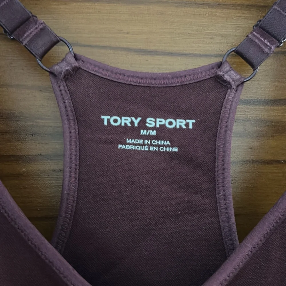 Tory Sport Burgundy Sports Bra - Picture 2 of 4